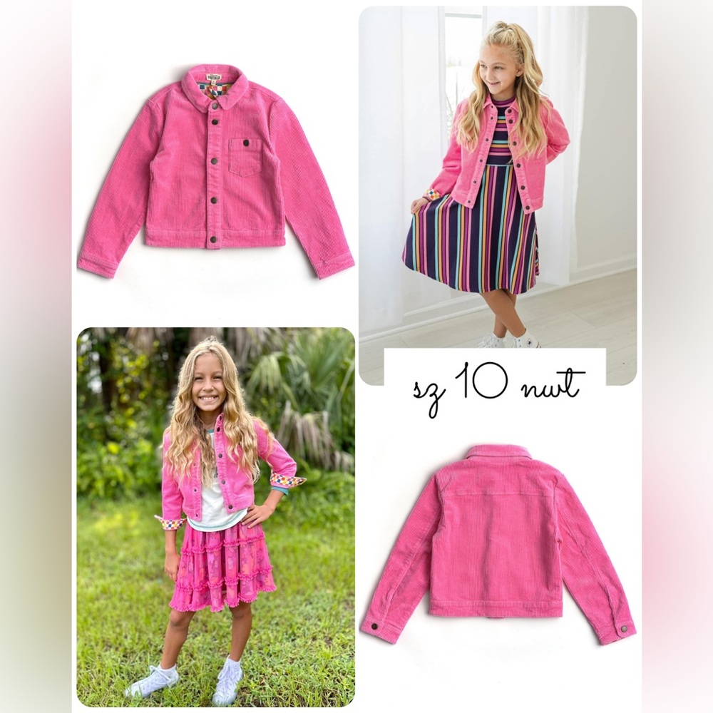 Sz 10 Finding Foxtale Pinky Promise Pink Scout Jacket Wildflowers Matilda Jane